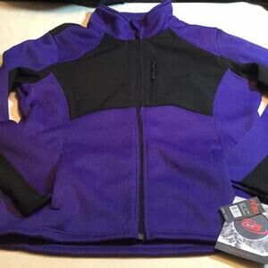 CB Performance fleece Jacket purple black XL New With Tags
